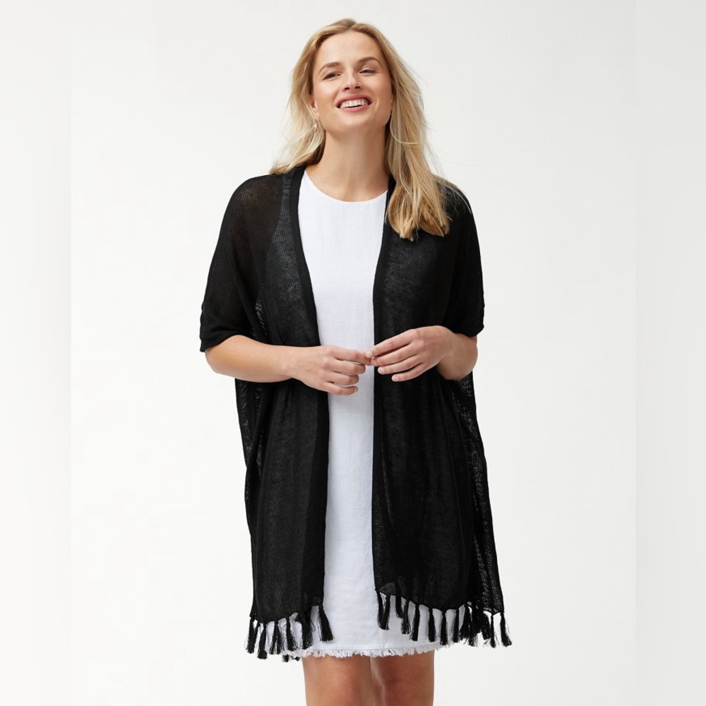 NWT Tommy Bahama Lea Fringe Cardigan